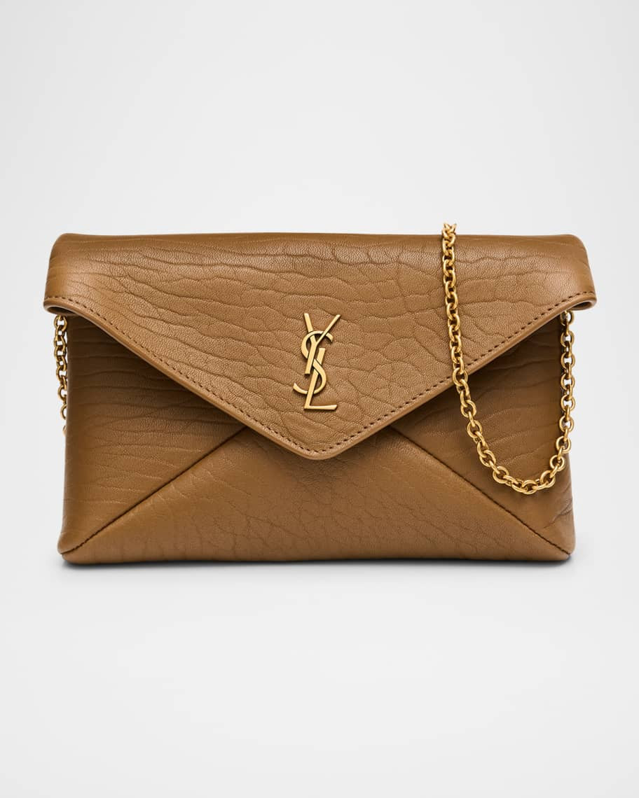 Cassandre Small YSL Pouch on Chain in Calfskin | Neiman Marcus