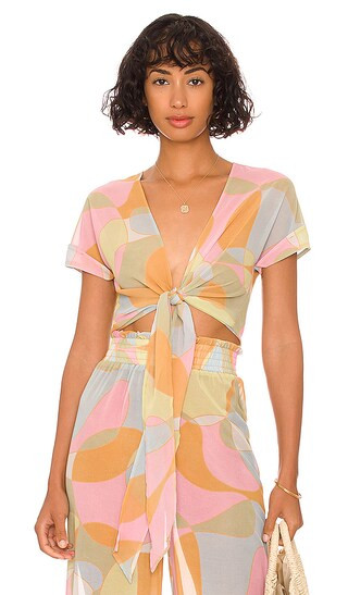 Quinn Top in Waikiki Wave | Revolve Clothing (Global)