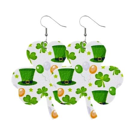 Heiheiup St. Patricks Earrings Irish Geometric Green Hat Carnival Earrings Earrings For Women Ear Je | Walmart (US)