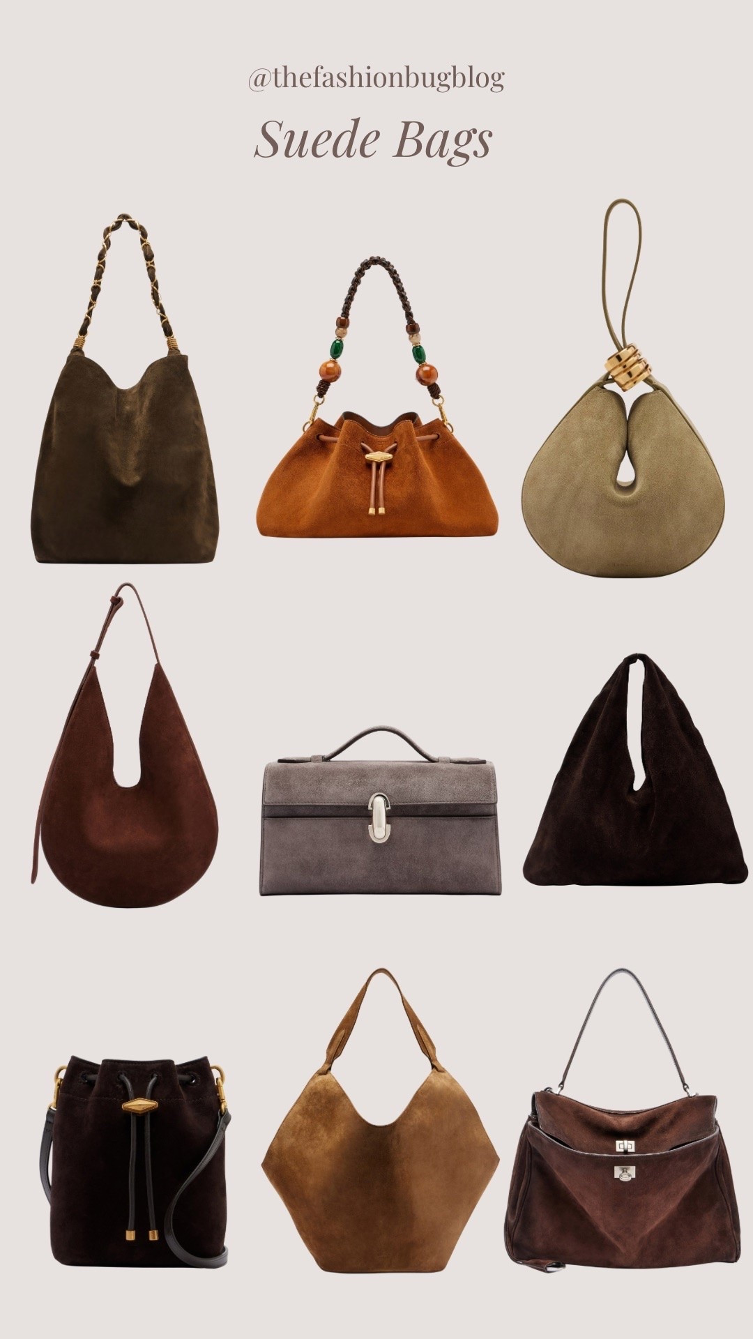 Suede bags for autumn Chloe the row Demellier savette jimmy choo

#LTKFashionMonth #LTKautumn #LTKeurope