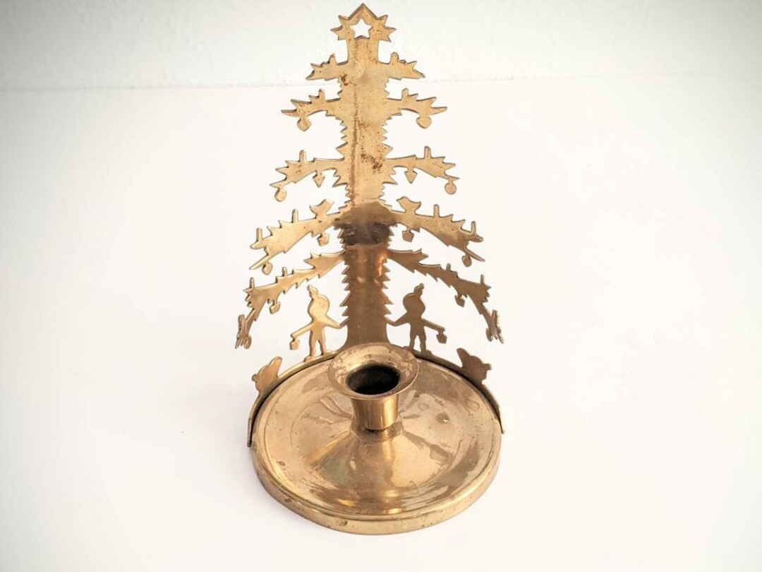 Vintage Brass Christmas Tree Candleholder | Dept. 56 | Etsy (US)