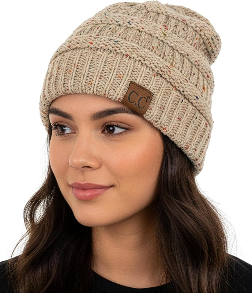 Funky Junque Exclusives Warm Winter Beanie for Women – Slouchy Knit Skull Cap, Soft Cozy Unisex... | Amazon (US)