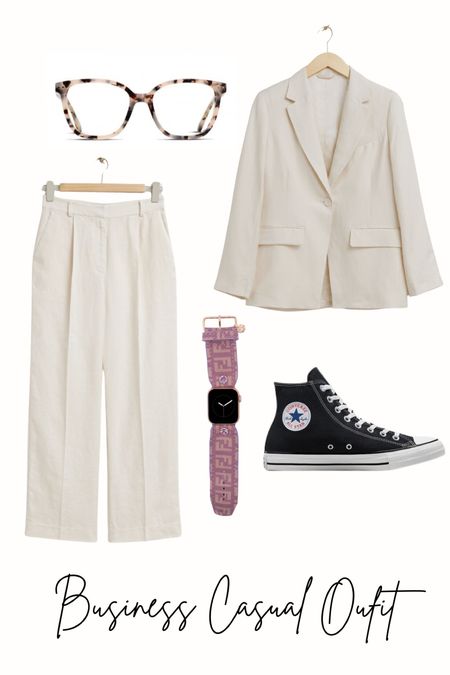 Looking to edge it up a little around the office? Grab a breathable linen blazer and trouser set and pair it with some trendy blue light glasses and chuck Taylor’s. Add a pop of color with our Spark*l Fendi watchband for a little class and luxury! ✨

#LTKSeasonal #LTKworkwear #LTKfamily