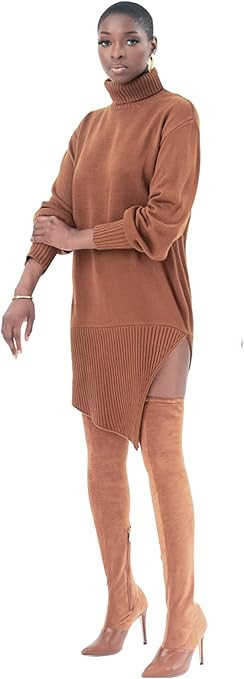 Pantora Women's Sabrina Asymmetrical Sweater Dress | Amazon (US)