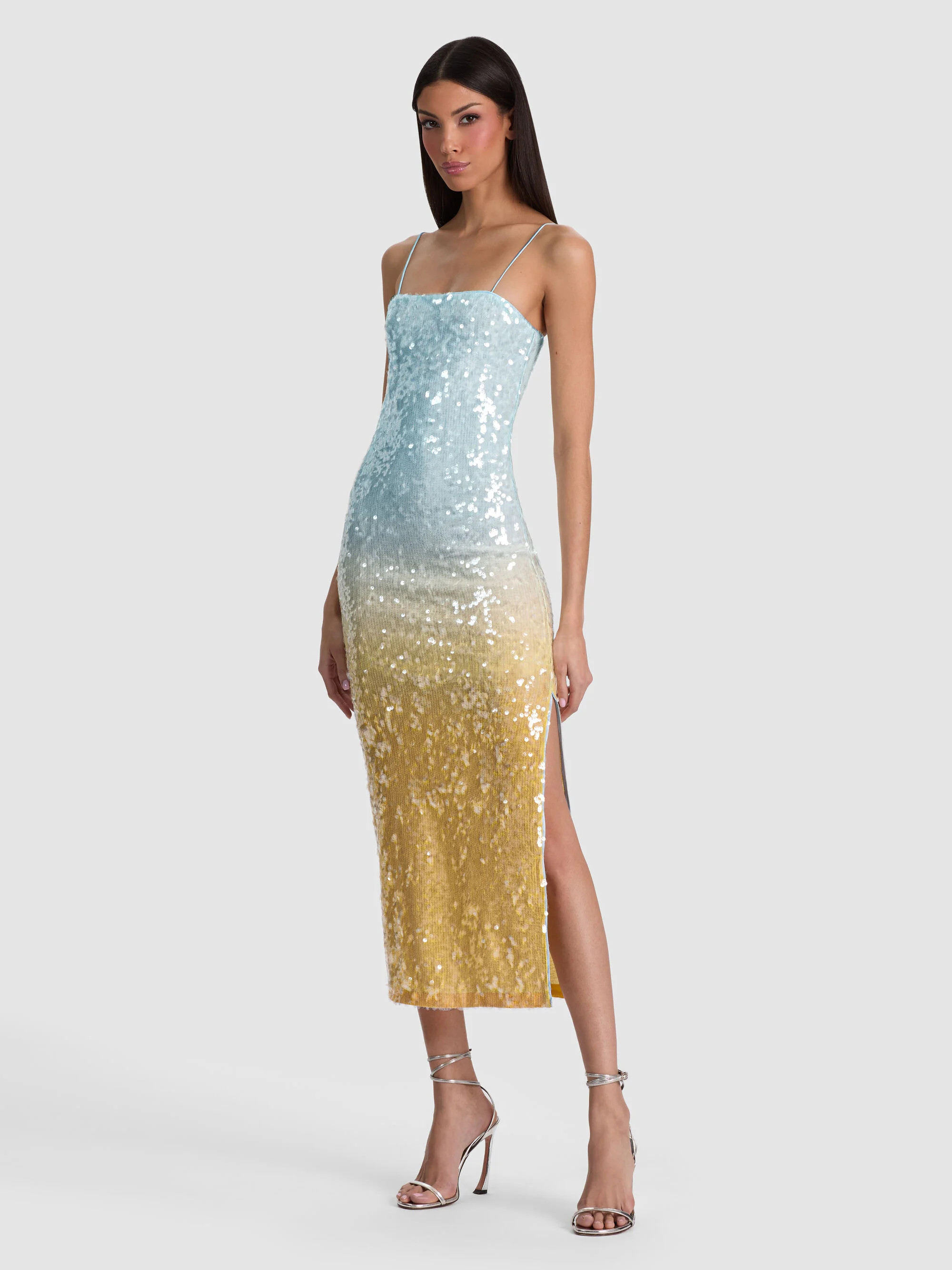 FIFI SEQUIN MIDI DRESS | Alice + Olivia