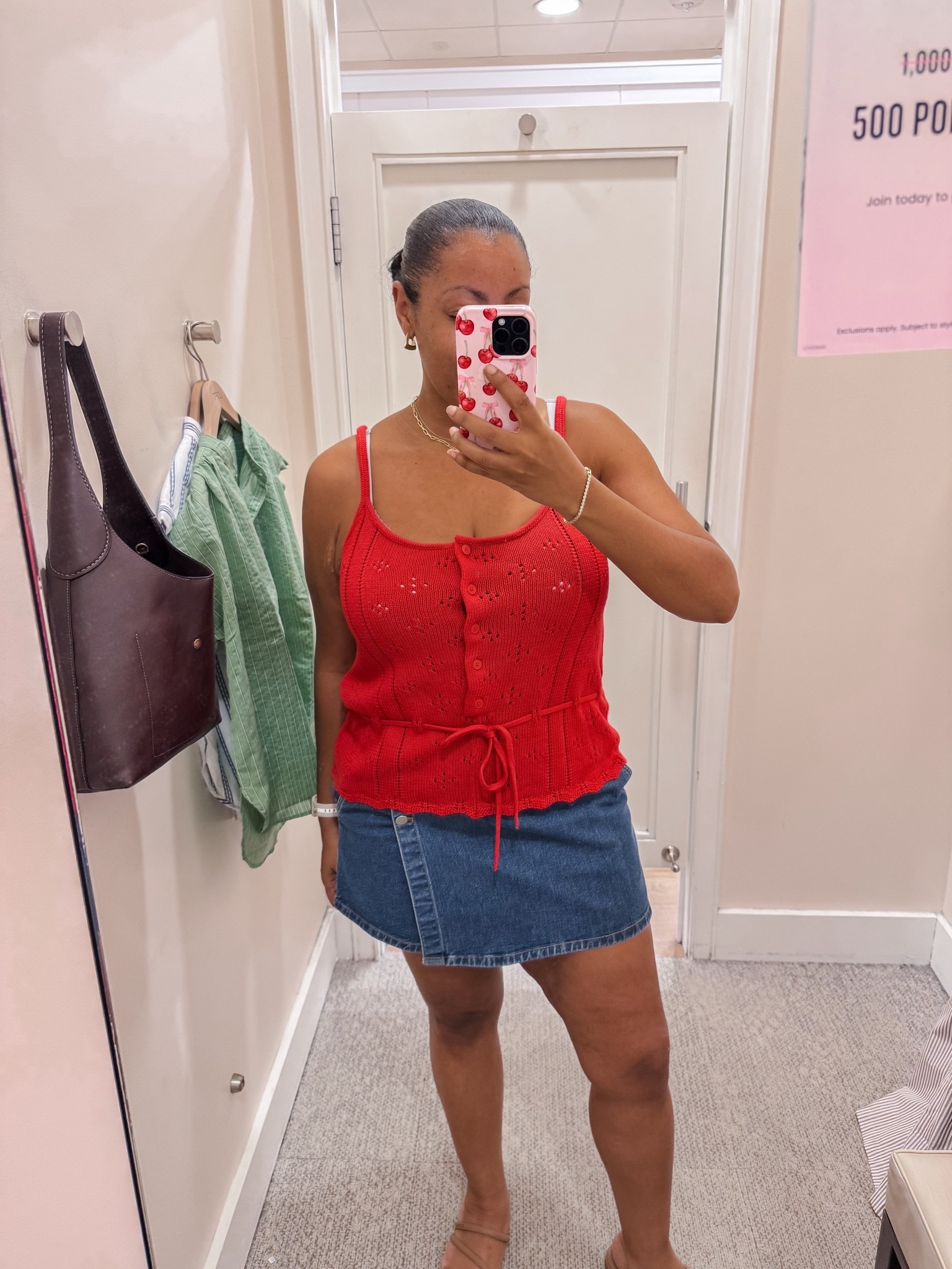 Summer outfit Inspo on sale!! This knit cami also comes in white and is the perfect way to add texture to your fit. Wearing large fits tts. 

The denim skort is cute but is selling out in most sizes. I’m wearing a 14 that fits loose. I’m a size 12 so I’m curious how that would fit.

#LTKootd #LTKSeasonal #LTKMidsize