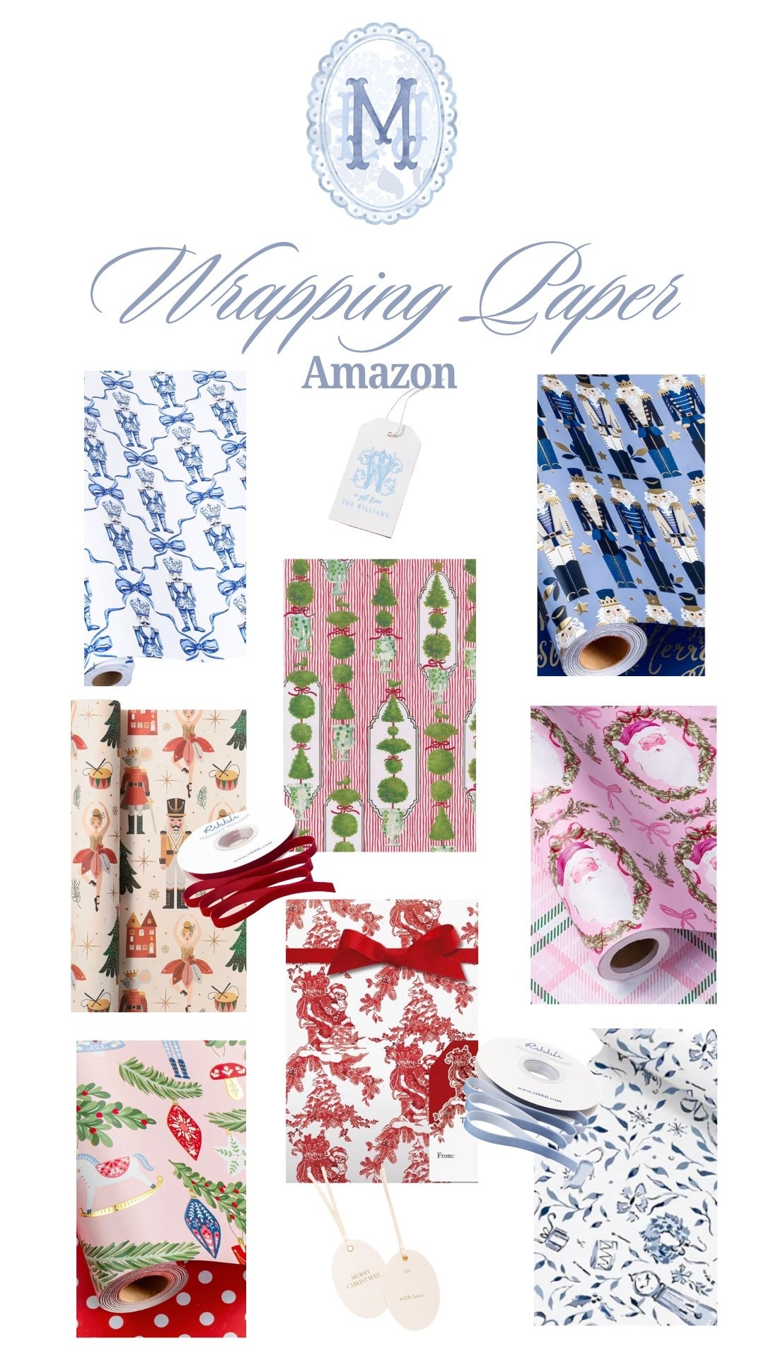 Rounded up the best Christmas wrapping paper on Amazon 🎄✨ Affordable and perfect for anyone wanting an aesthetic holiday wrapping moment. Linking my favorite prints, ribbons, and gift-wrapping essentials in one easy guide!

#LTKGiftGuide #LTKHoliday #LTKFindsUnder50