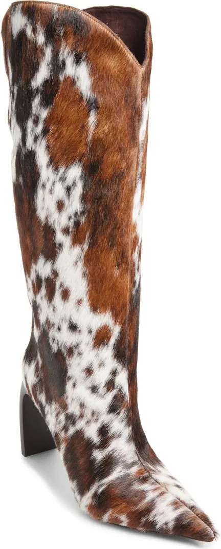 Pinpoint Pointed Toe Knee High Western Boot (Women) | Nordstrom