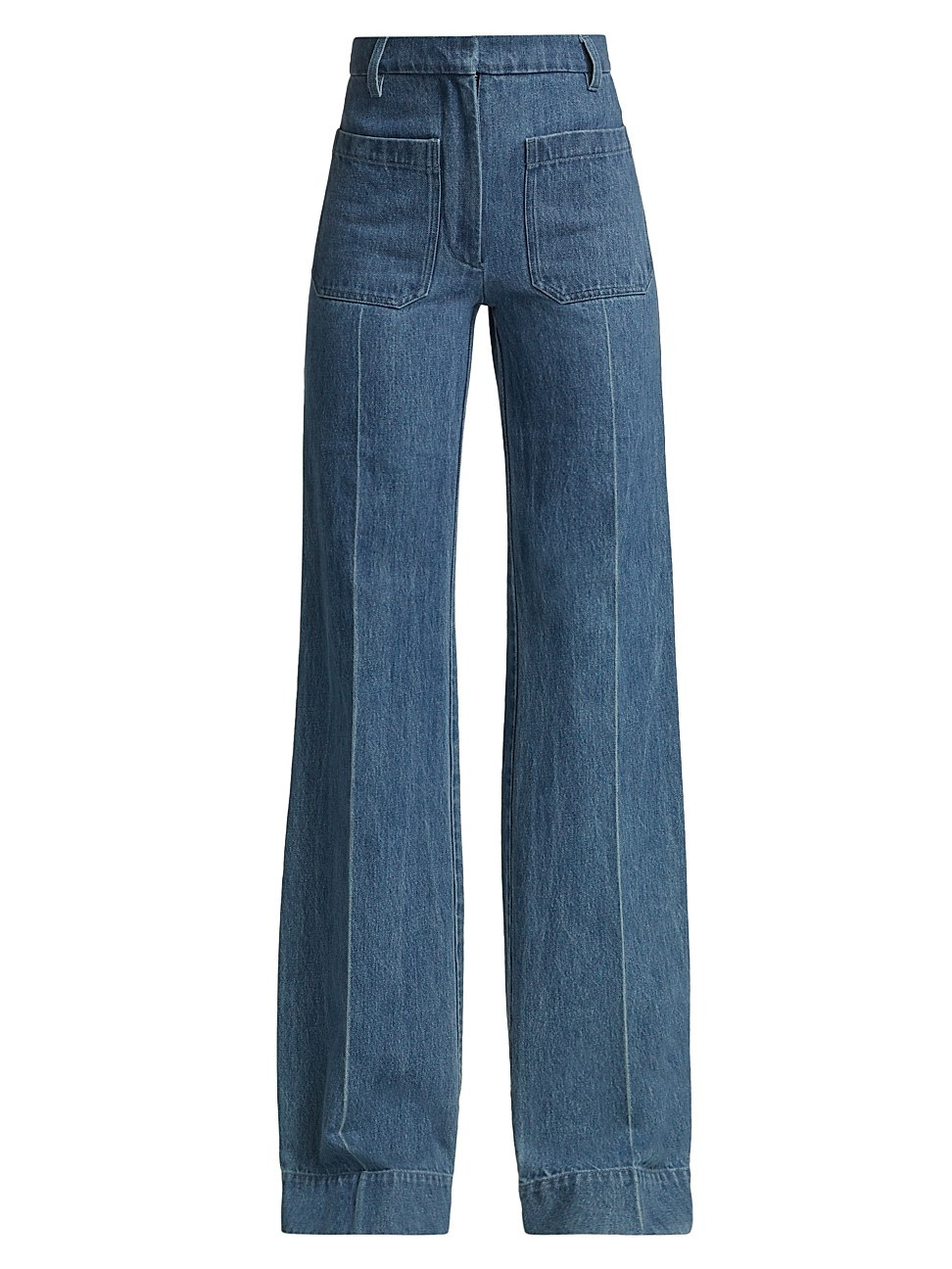 Victoria Beckham Women's High-Waisted Patch Pocket Jeans - Blue - Size Denim: 27 | Saks Fifth Avenue