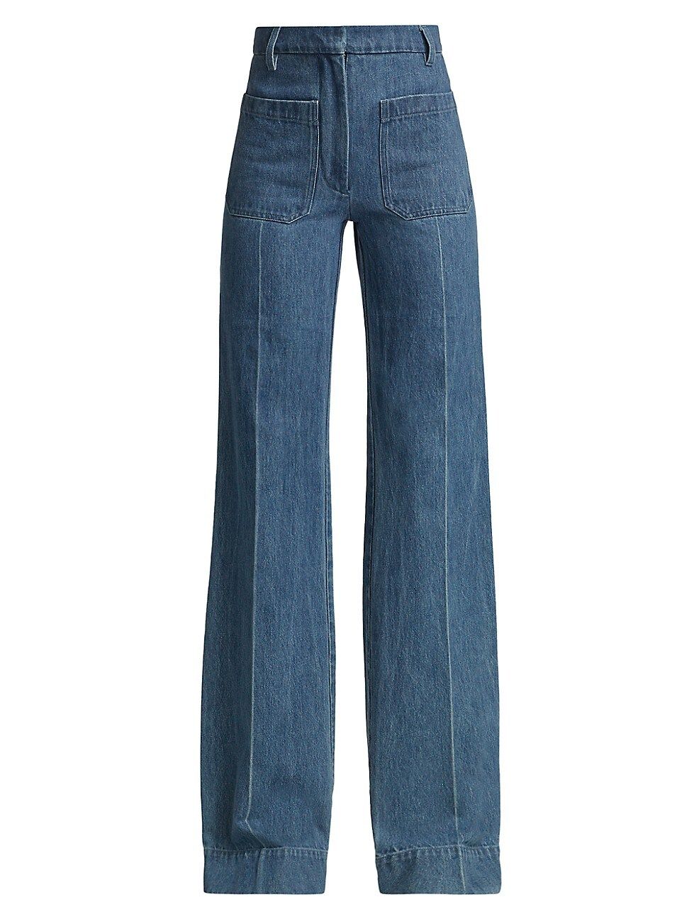 Victoria Beckham Women's High-Waisted Patch Pocket Jeans - Blue - Size Denim: 27 | Saks Fifth Avenue