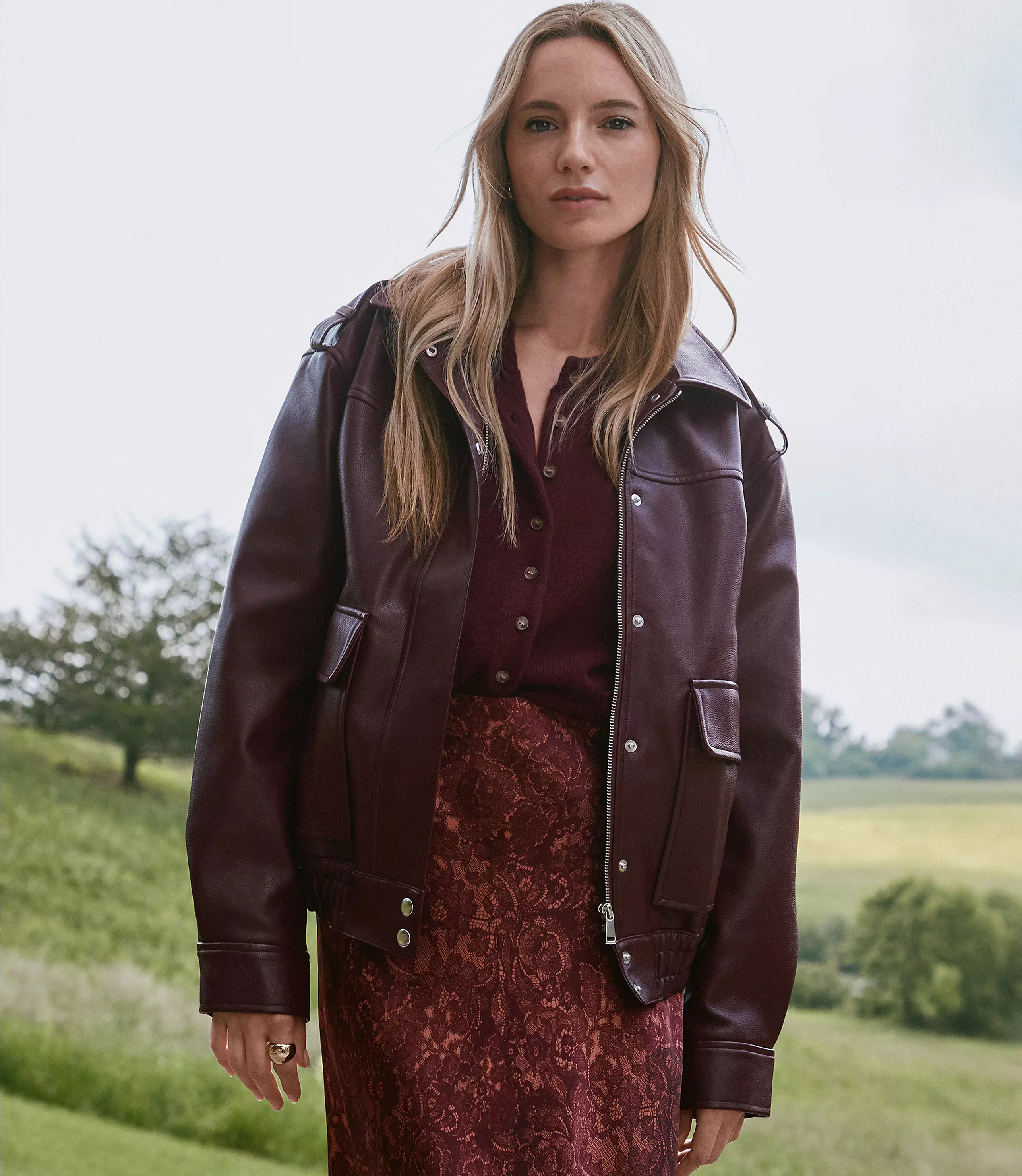 Pebbled Faux Leather Jacket | LOFT