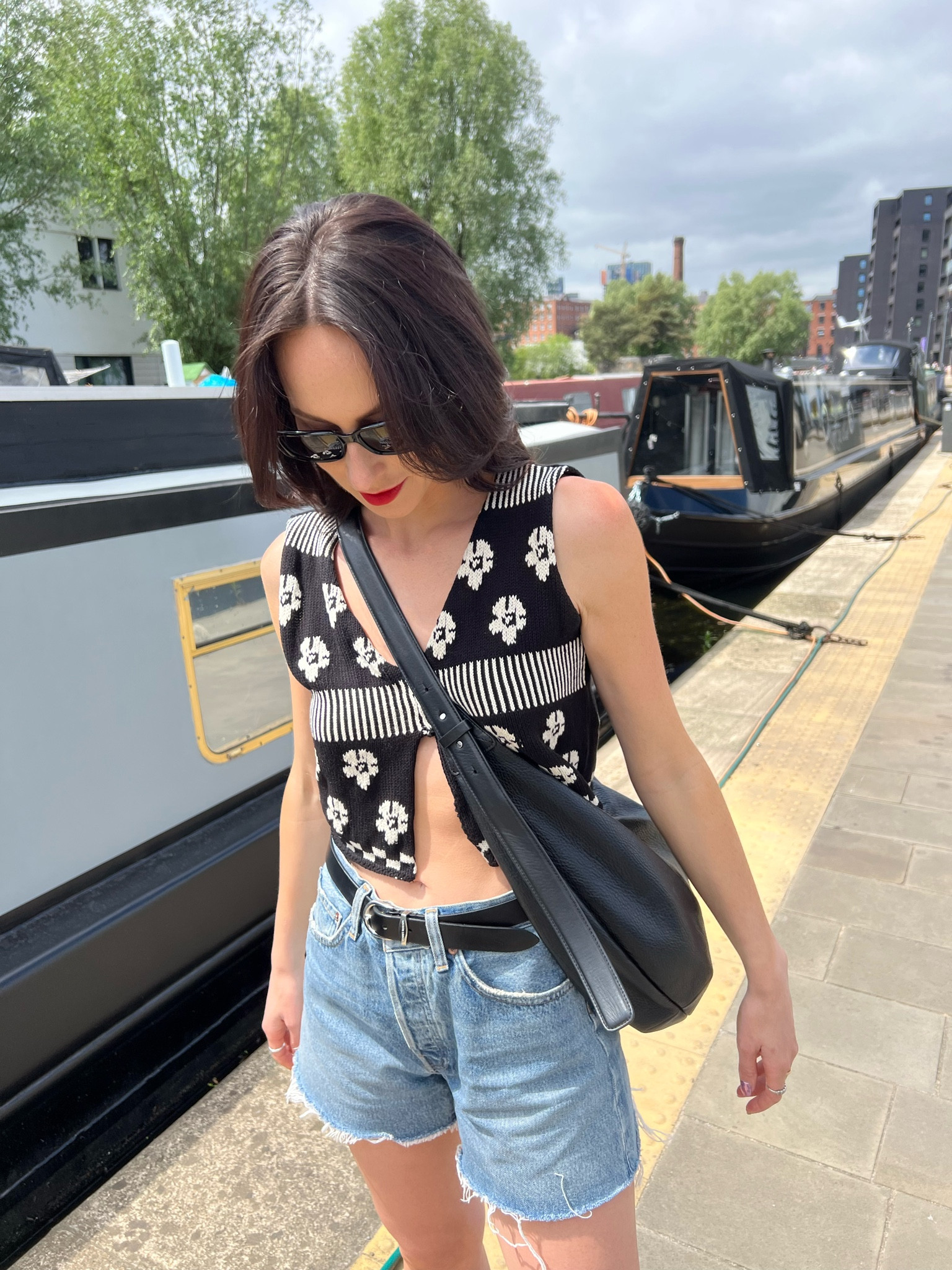 knitted top by tach clothing 
sunglasses by rayban 
shorts by agolde 
belt by isabel marant

#LTKSeasonal #LTKeurope #LTKstyletip