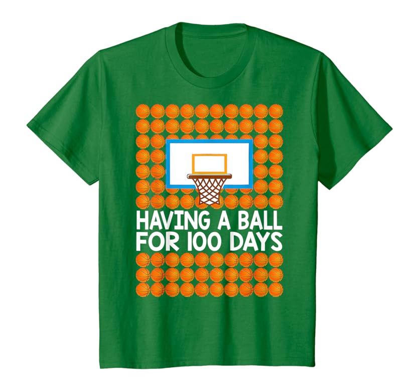 100 Days Of School Basketball 100th Day Balls Gift For Boys T-Shirt | Amazon (US)