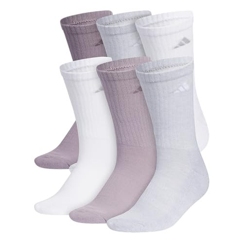 adidas Women's Athletic Cushioned Crew Socks with Arch Support, 6-Pack, Durable, Moisture-Wicking | Amazon (US)