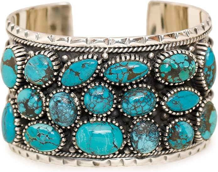 Turquoise Cuff Bracelet - Sterling Silver | Amazon (US)