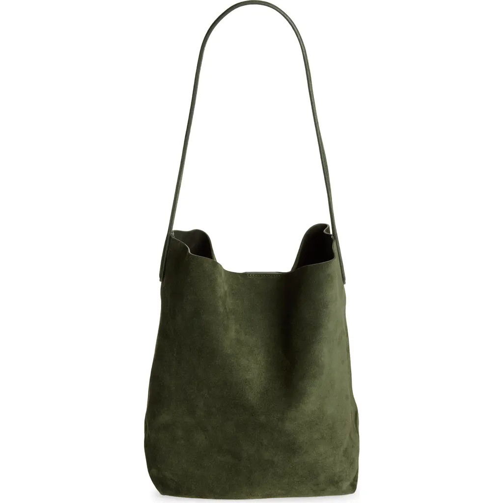 Mansur Gavriel Everyday Cabas Suede Hobo Bag in Moss at Nordstrom | Nordstrom