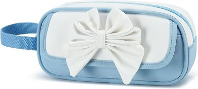 Large Pencil Case for Girls Teens Kids School Zipper Pencil Pouch Blue | Amazon (US)