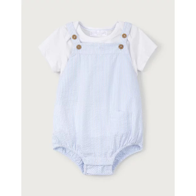 Blue Stripe Bubble Romper & Top Set | The White Company (UK)