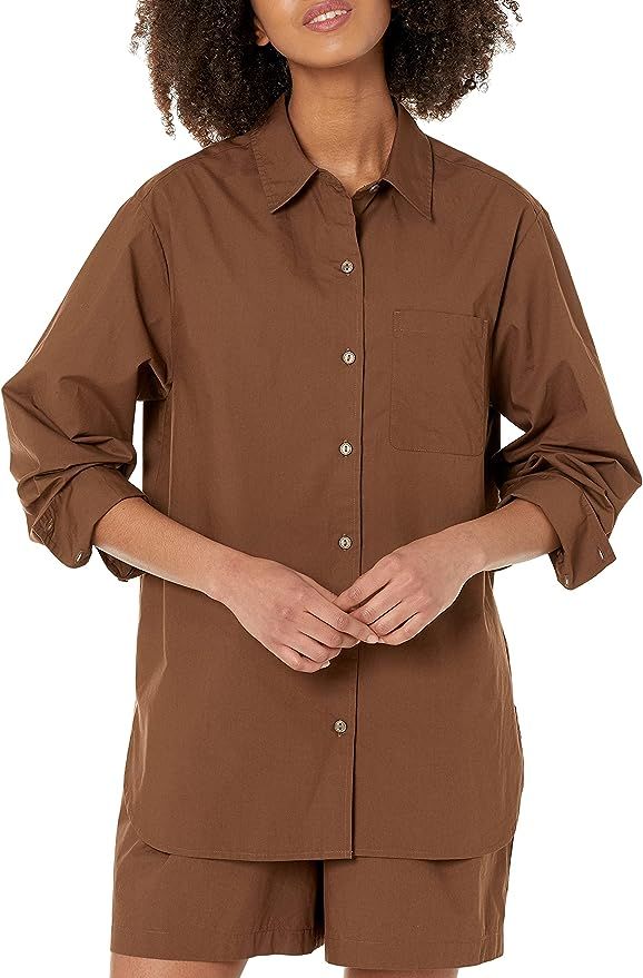 The Drop Women's Kendra Loose Fit Long Shirt | Amazon (US)