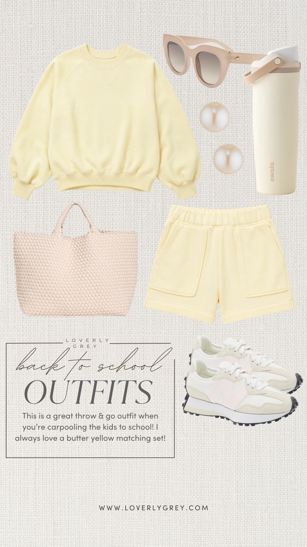 Love this comfy matching set for carpool drop off & pick up! 

Loverly Grey, Aerie, butter yellow matching lounge set, loungewear

#LTKootd #LTKSeasonal