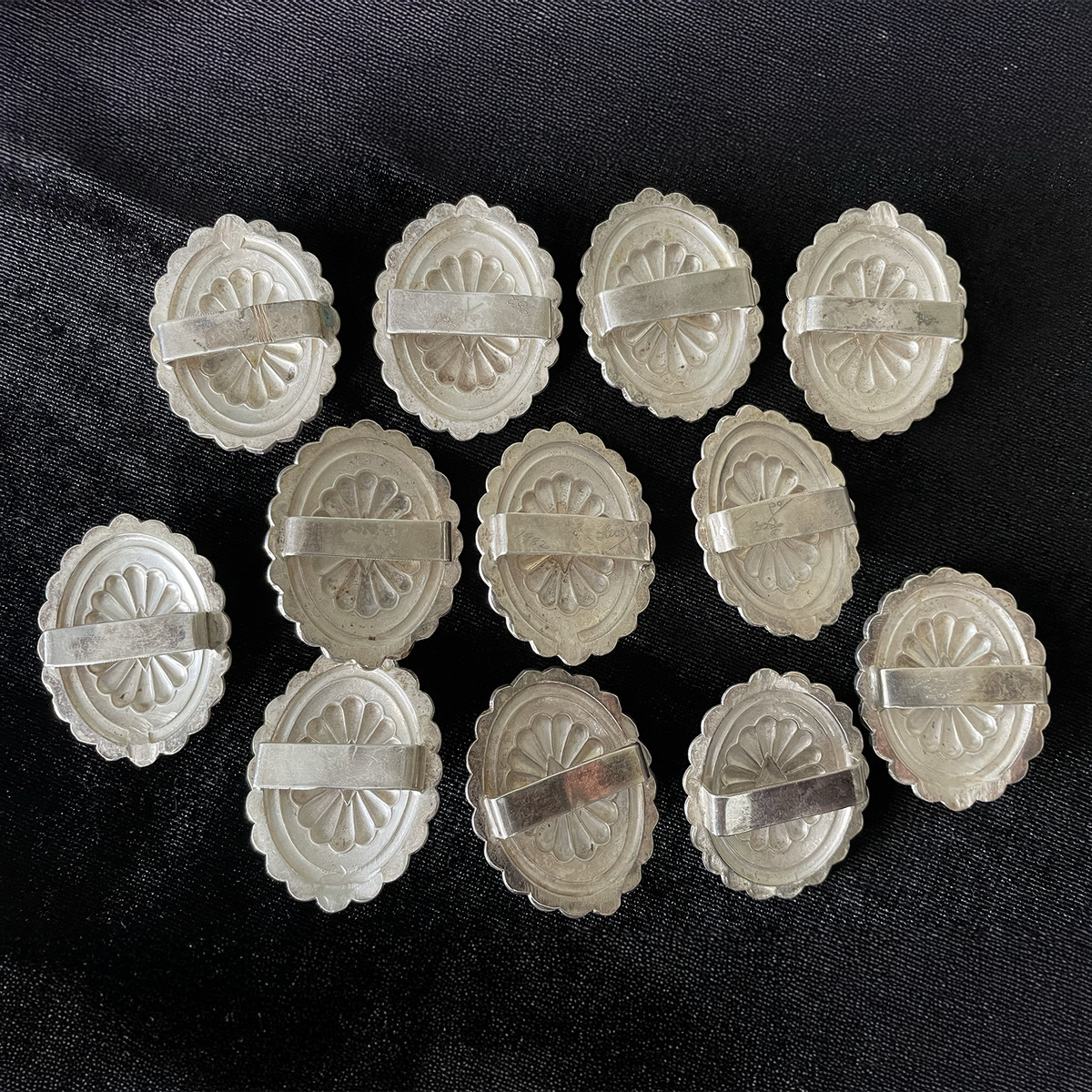 Vintage Turquoise Sterling Silver  Concho Belt 12 Medallions Signed Lack 1982 DC | eBay US