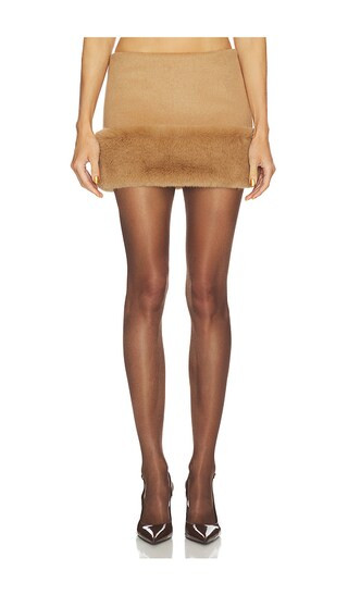 Chelsea Mini Skirt in Camel | Revolve Clothing (Global)