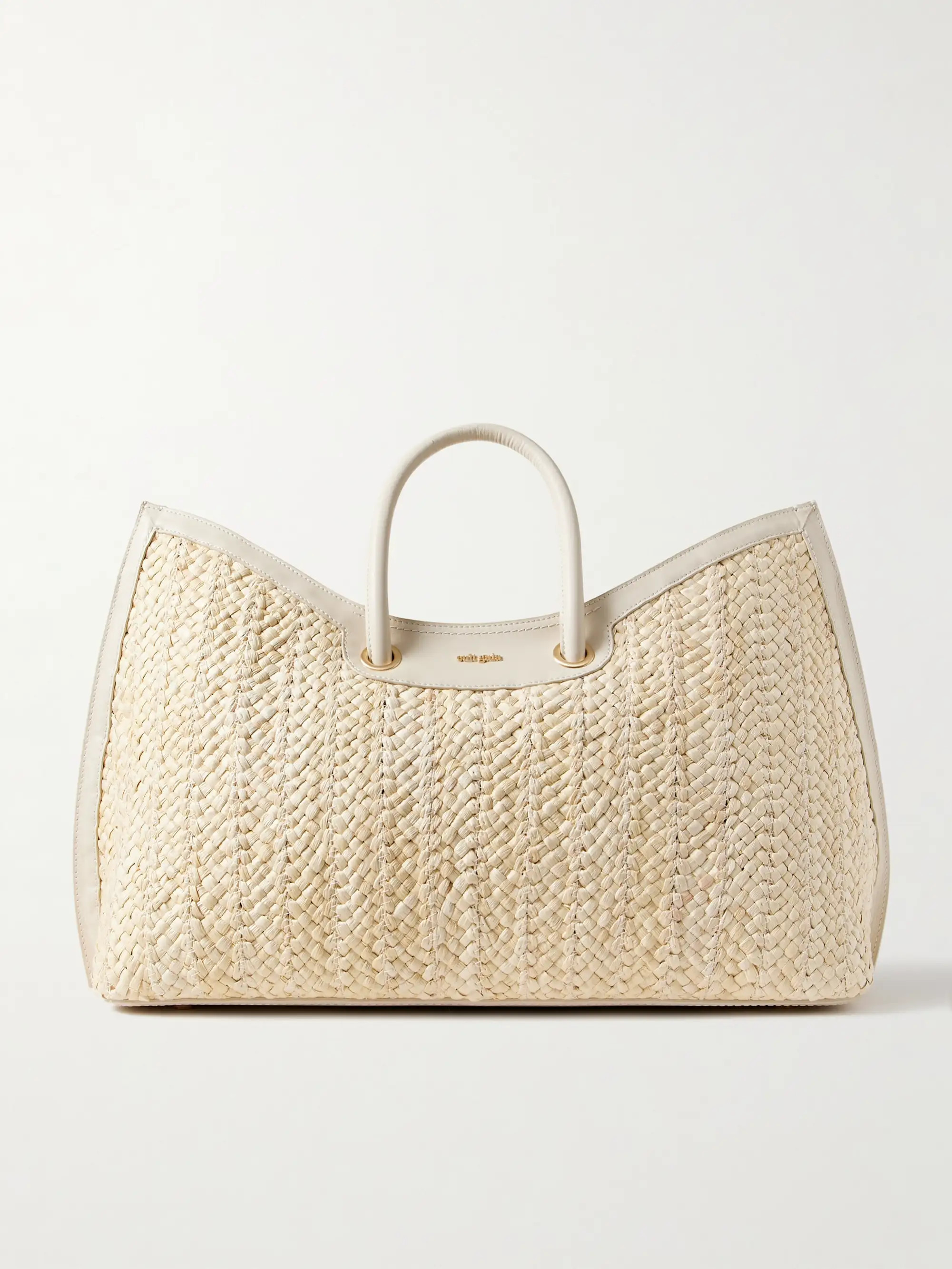 Idalia leather-trimmed raffia tote | NET-A-PORTER (UK & EU)