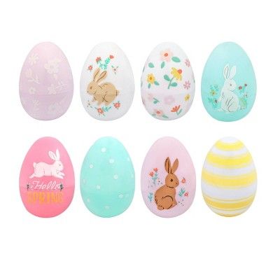8ct Plastic Fashion Easter Eggs Farmhouse Design - Spritz™ | Target