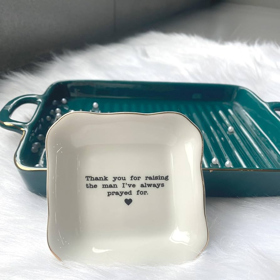 Ceramic Jewelry Tray - Thank You For Raising The Man I've Always Prayed For Dish - Mother of The ... | Amazon (US)