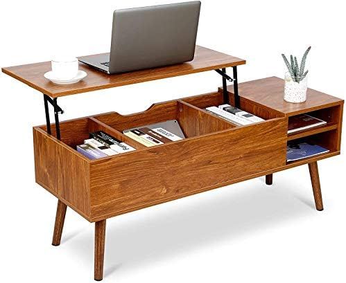 amzdeal Modern Lift Top Coffee Table with Larger Hidden Compartment, Adjustable Storage Shelf, Wo... | Amazon (US)