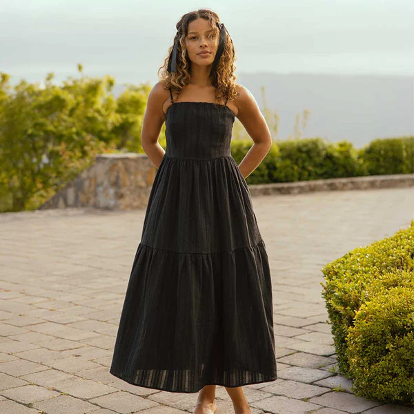 Cabo Midi Dress, Black | Albion Fit