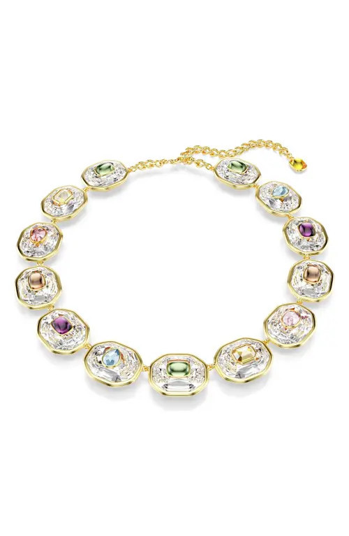 Swarovski Chroma Crystal Collar Necklace in Gold/Multi at Nordstrom | Nordstrom