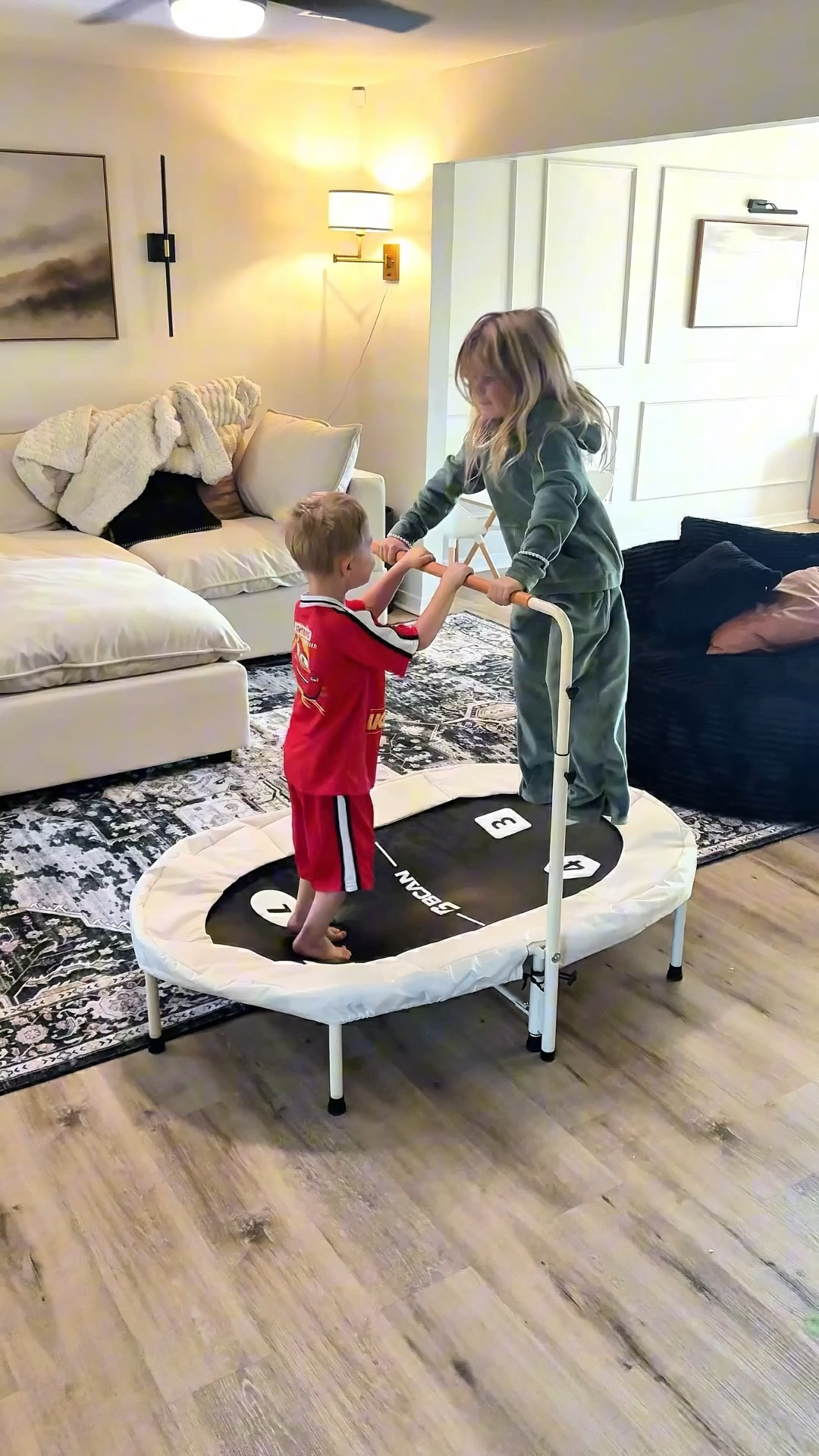 Aesthetic 2 person indoor trampoline for kids 

#LTKKids #LTKmomlife #LTKBaby