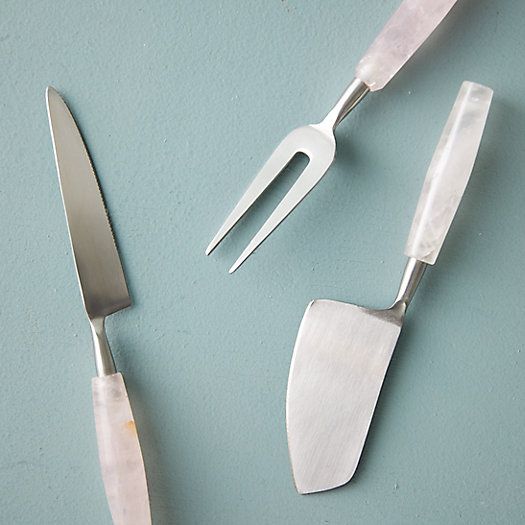 Rose Quartz Cheese Knife Set | Terrain