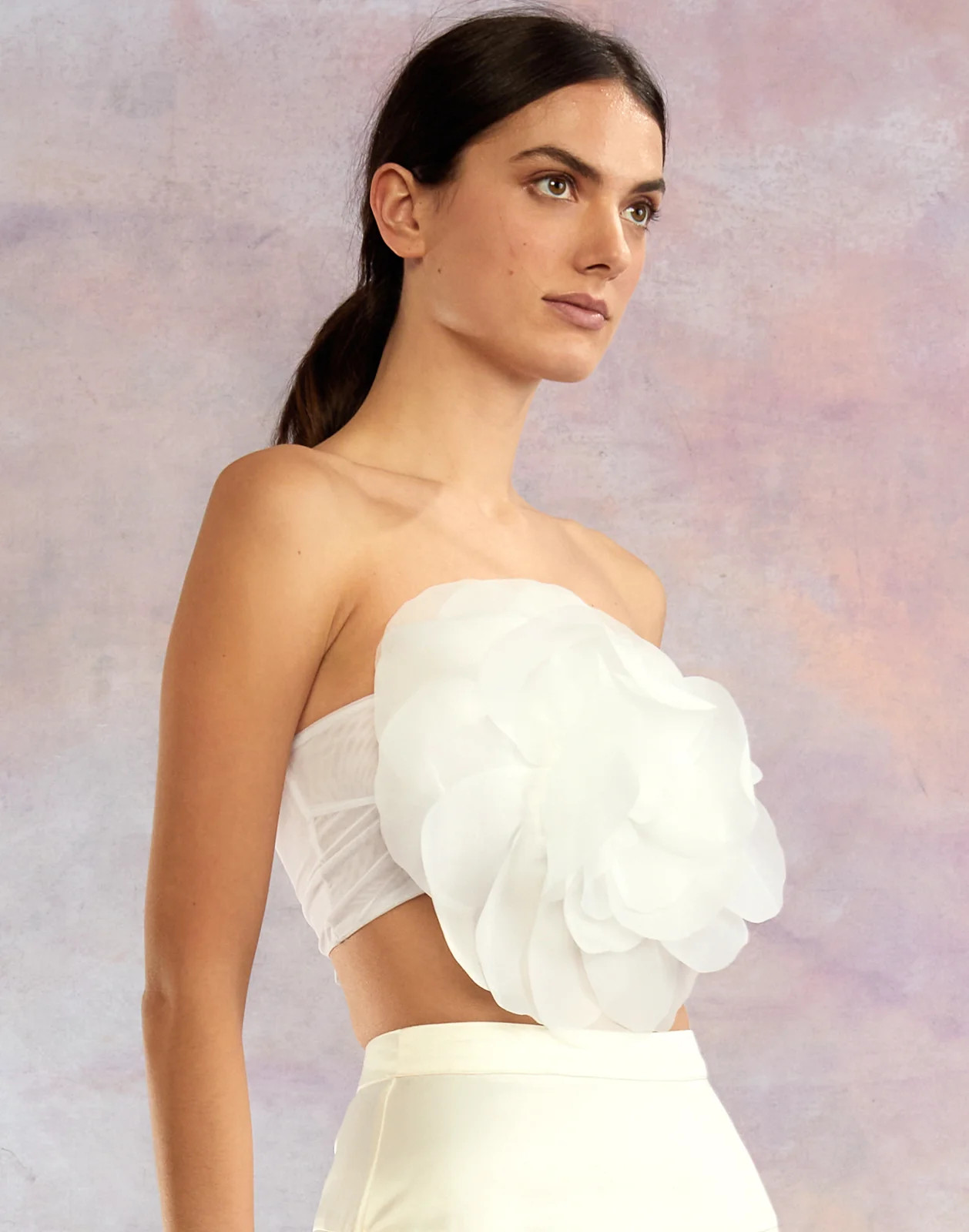 Organza Flower Bandeau Top | Cynthia Rowley
