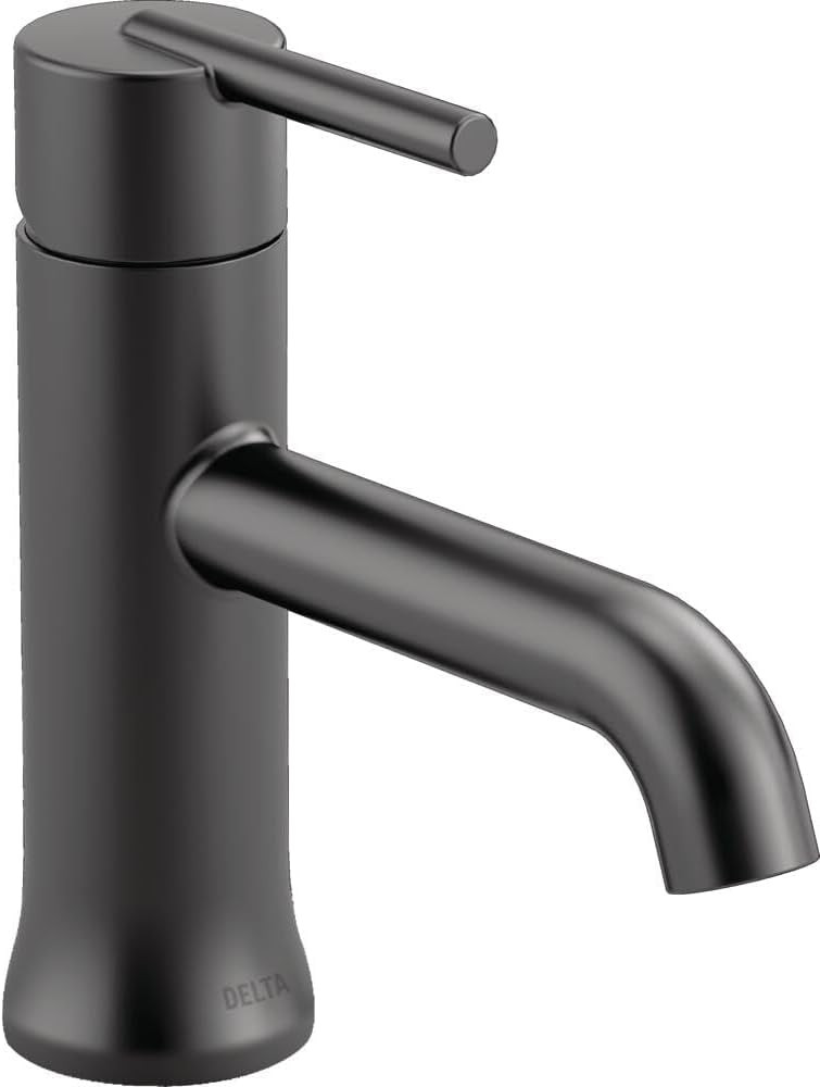 Delta Faucet Trinsic Matte Black Bathroom Faucet, Single Hole Bathroom Faucet, Single Handle Bath... | Amazon (US)