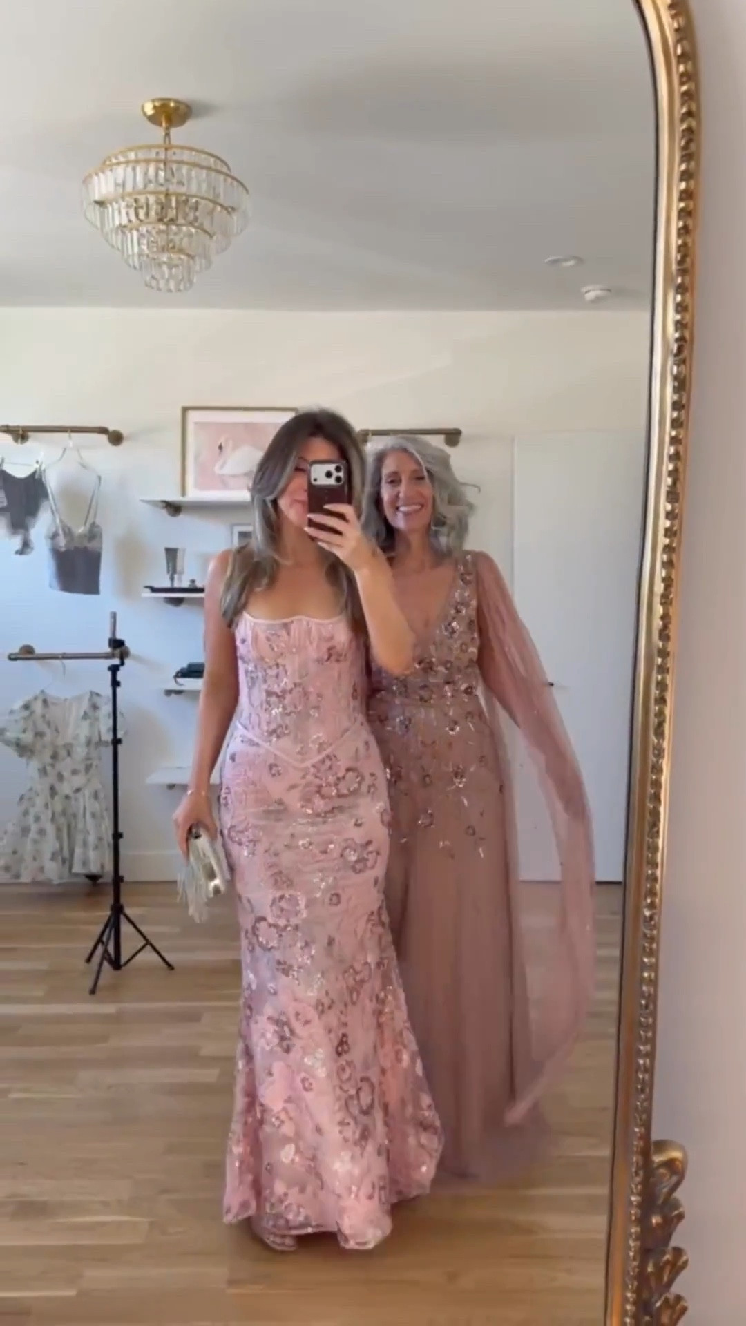 ✨ Regal details for a black-tie invitation.

For a truly formal affair, these rose-toned silhouettes offer the perfect blend of sparkle and sophistication. Emerson is wearing a sleek corset-style gown with intricate sequin detailing that beautifully defines the figure.

My gown features a stunning beaded cape—a perfect solution for those wanting elegant shoulder coverage without sacrificing style. The draped tulle and shimmering embellishments create a regal, high-end aesthetic perfect for a Mother of the Bride.

Save this for later or send to a friend who is shopping for a wedding!

#blacktiewedding #motherofthebride #eveninggown #rosegolddress #formalwear 

 

#LTKSeasonal #LTKOver40 #LTKWedding