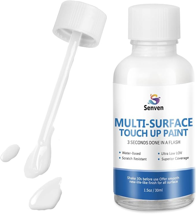White Touch Up Paint High-Gloss Multi Surface Acrylic White Touch Up Paint Pen Scratch Repair for... | Amazon (US)