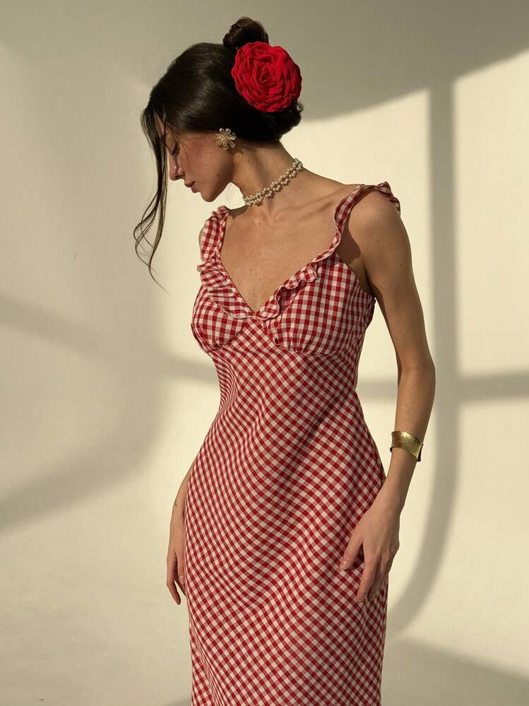 Aloruh Women's Casual Midi Dress, Minimalist & Fashionable For Everyday Wear,Summer Dresses For Women | SHEIN