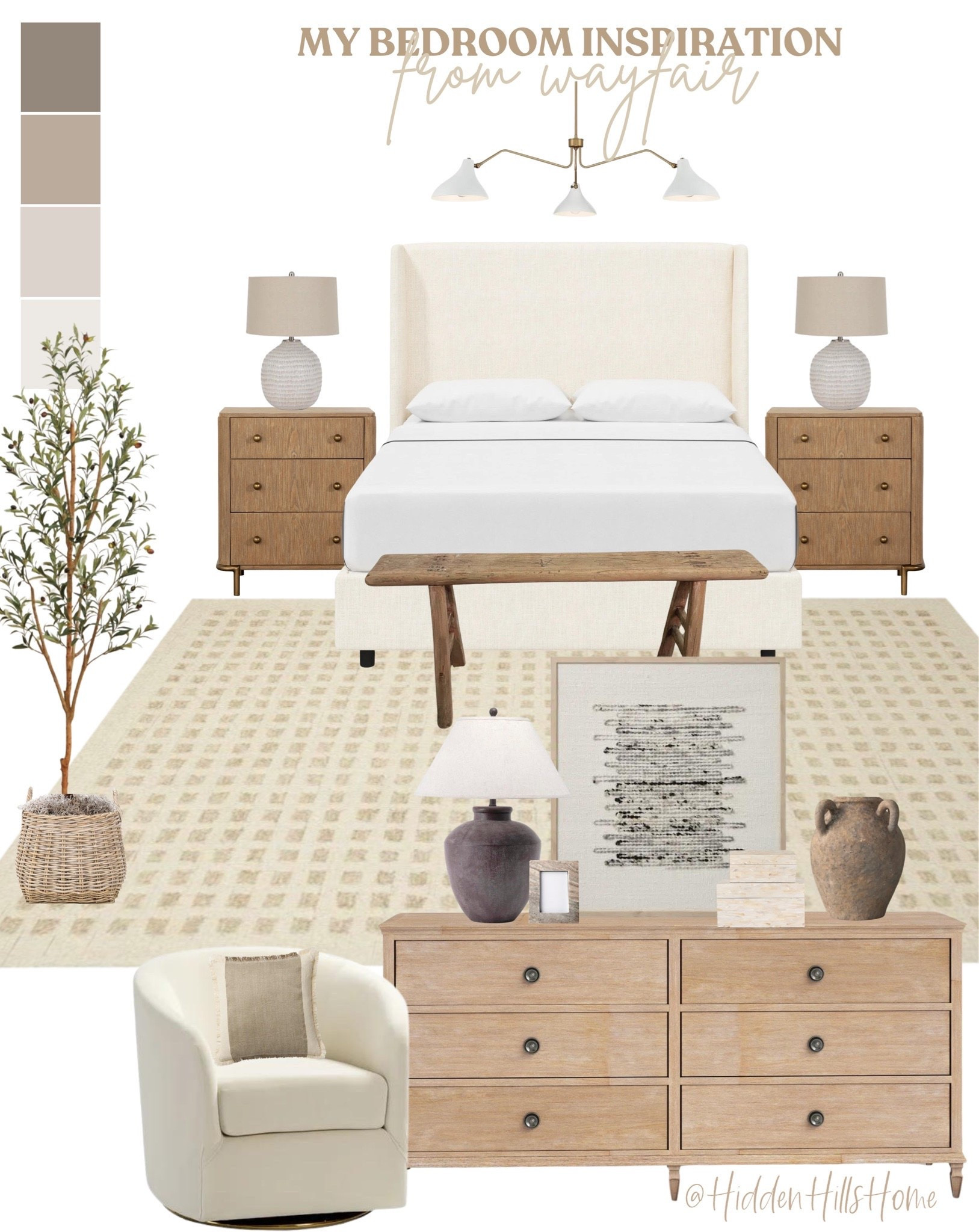 Neutral bedroom board, bedroom decor, Wayfair bedroom inspiration, master bedroom mood board, organic modern bedroom #bed

#LTKHome #LTKSaleAlert #LTKSeasonal