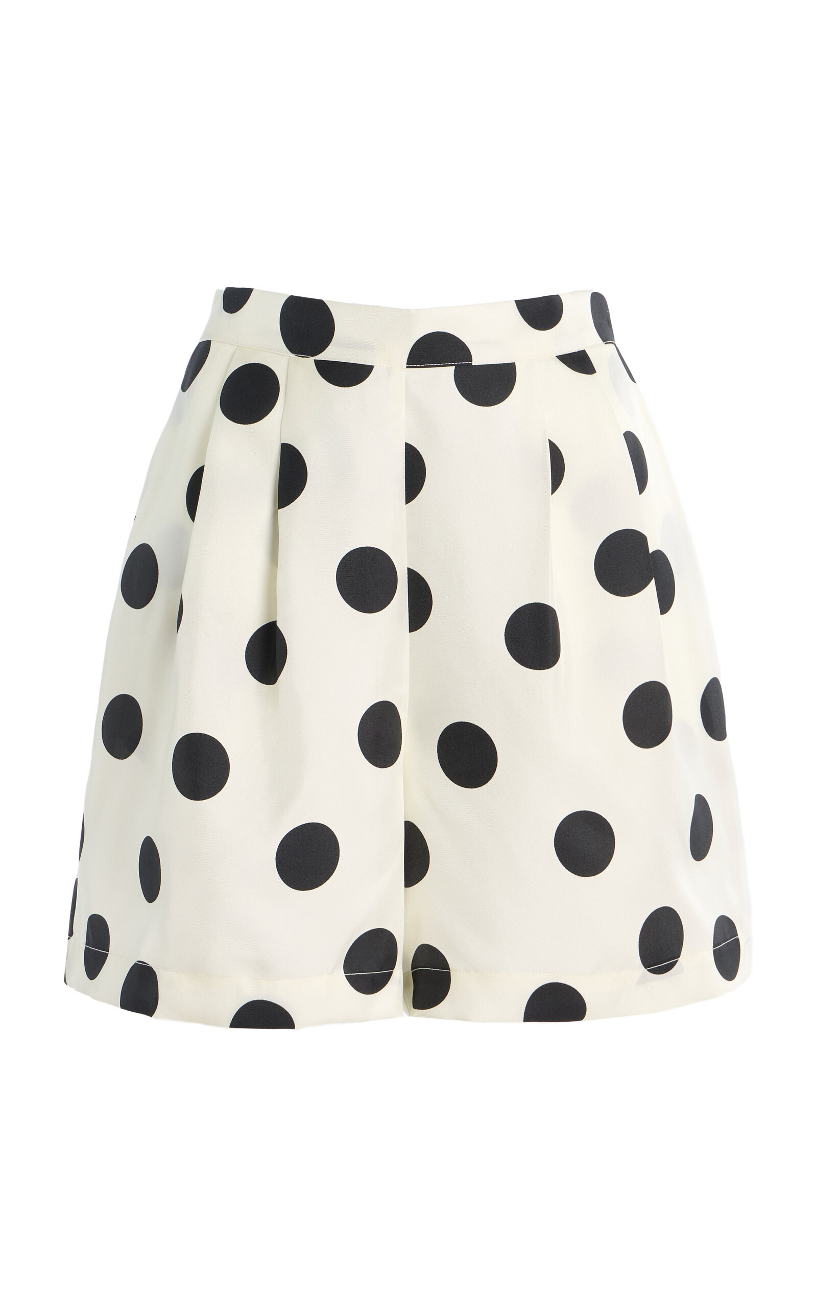 Exclusive Riviera Dallas Polka-Dot Silk-Twill Shorts | Moda Operandi (Global)