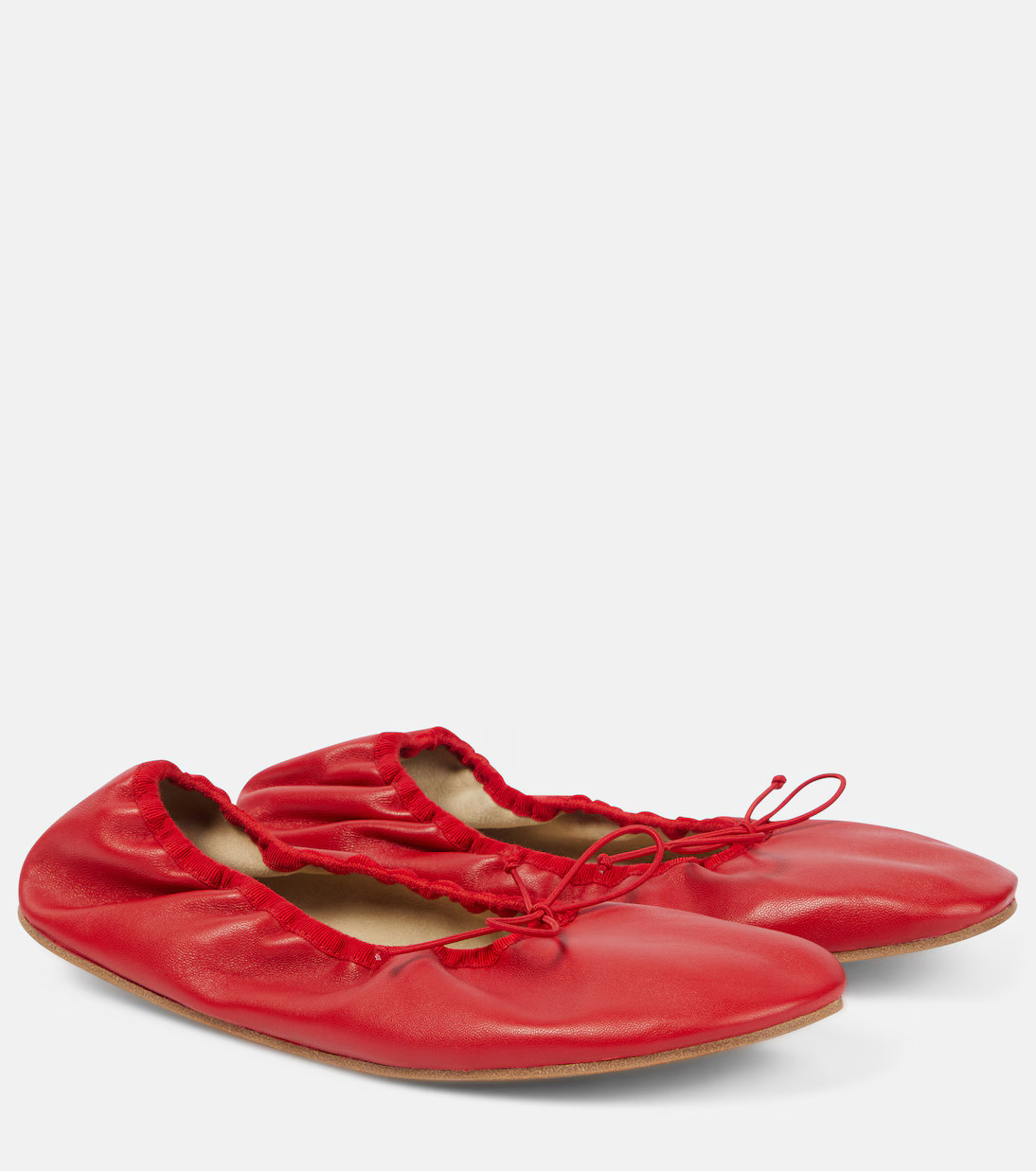 Round leather ballet flats | Mytheresa (US/CA)