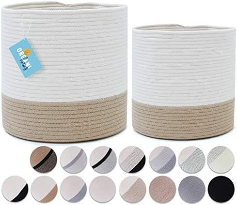 2-Pack Stylish OrganiHaus Cotton Rope Planter Baskets for Indoor Plants | Storage Baskets for Cra... | Amazon (US)