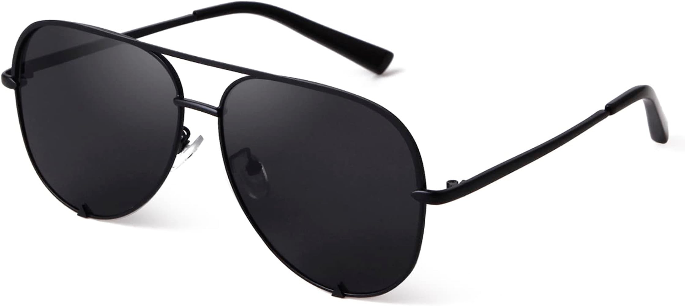 ADE WU Retro Oversized Aviator Sunglasses for Women Classic Black Gold Metal Vintage Big Pilot Su... | Amazon (US)