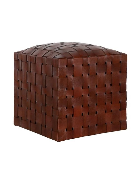 Ackley Leather Ottoman | McGee & Co.