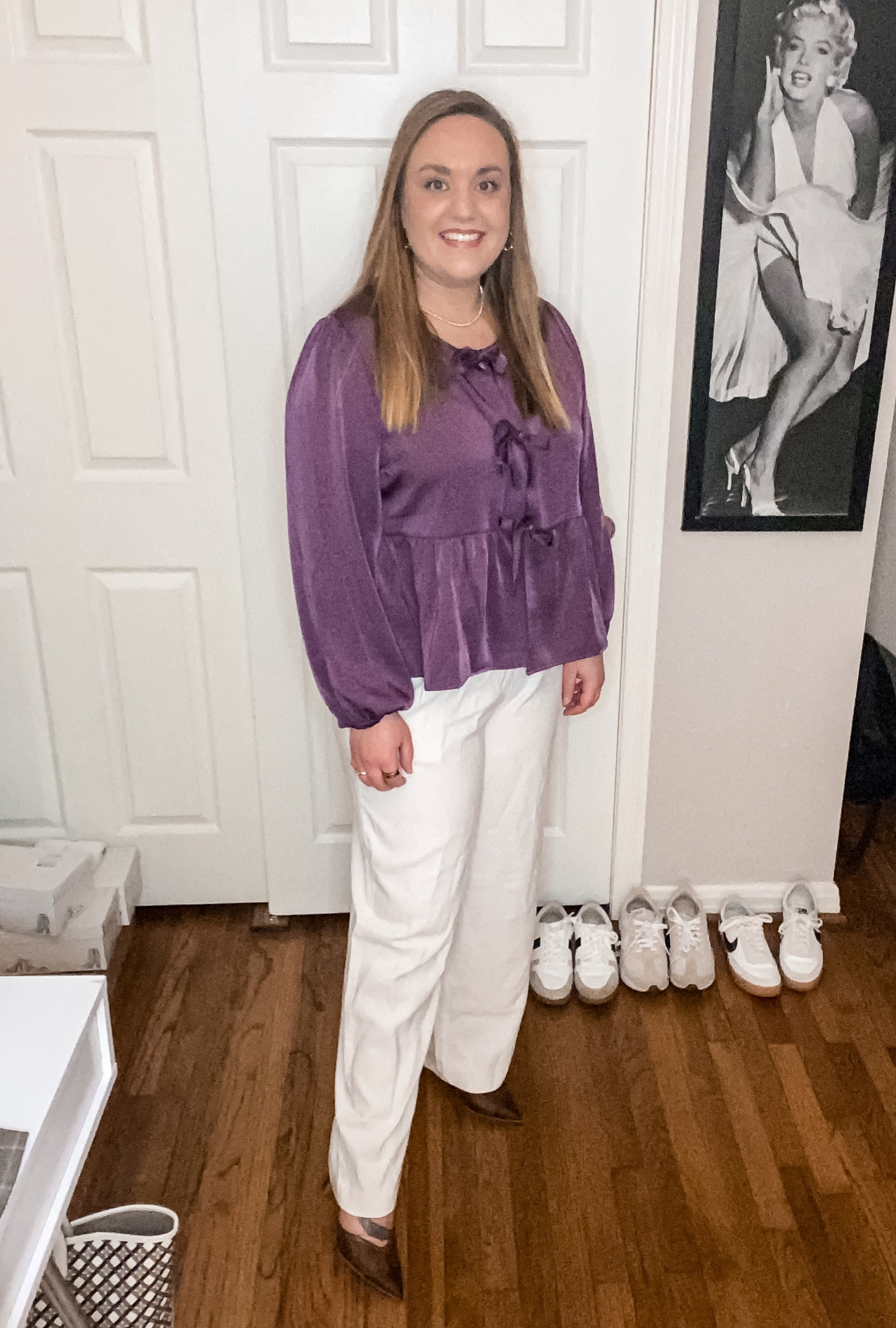 Wearing a 8 short in pants, work wear, workwear, work outfit, target style, target outfit, bow front top, tie front top, dress pants, slacks, work pants, business casual, interview, meeting, church outfit, office attire, office outfit, business professional 

#LTKMidsize #LTKWorkwear #LTKFindsUnder50