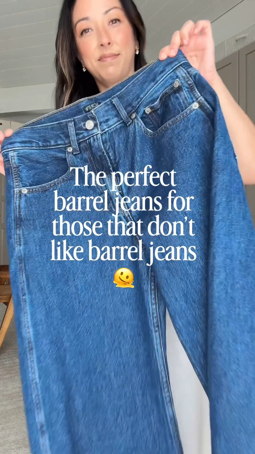 The perfect barrel jeans for those that don’t like barrel jeans 😂. These are fantastic. More of a mid rise. Wash is perfect for fall. 

Everlane tee medium
Jcrew seater xs
J.crew barrel jeans 26 regular. Cut hems. Sized up so the rise would fit better. 
J.crew loafers 5
J.crew bag
Le Specs sunglasses 
Dorsey Cecelia earrings 3.4
Dorsey James necklace 15”

#LTKOver40 #LTKPetite #LTKmomlife