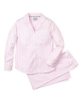 Women's Pink Gingham Pajama Set | Petite Plume