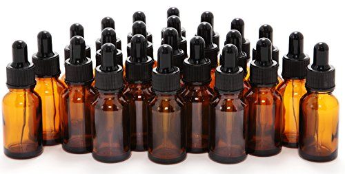 24, Amber, 15 ml (1/2 oz) Glass Bottles, with Glass Eye Droppers | Amazon (US)