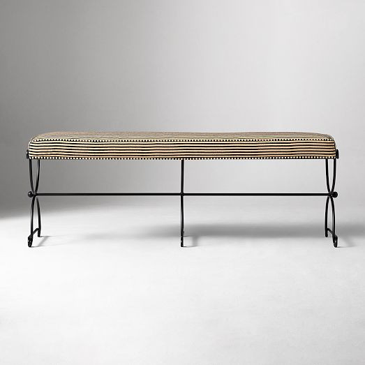 Pierce & Ward Iron Bench | West Elm (US)